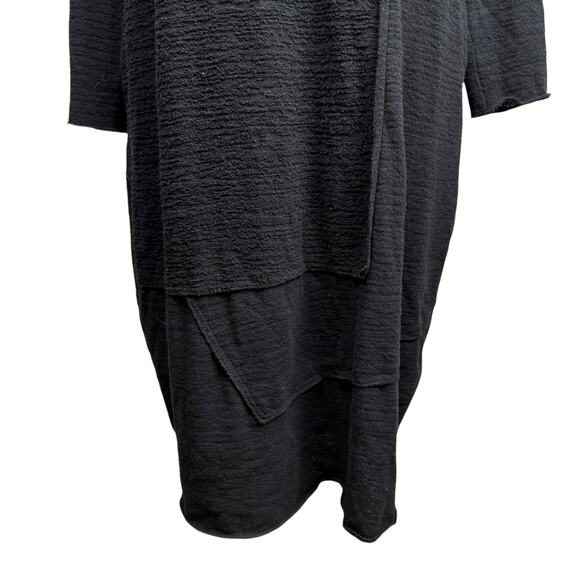 LUUKAA Black Textured Knit Pull Over Long‎ Sleeve Midi Dress Women's US Size 10 - Picture 6 of 9